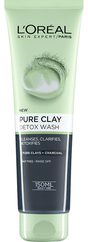 ژل شستشو صورت خاک رس و زغال لورالL’Oreal Paris Pure Clay Charcoal Detox